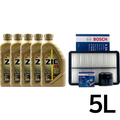 SK엔무브 ZIC X9 FS 5W30 5L + 보쉬필터 기아 셀토스 1.6 디젤
