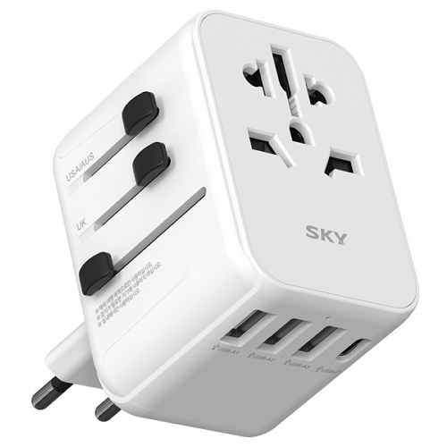 스카이랩 스카이 필 17W 4포트 여행용 충전기 SKY-TMA17W