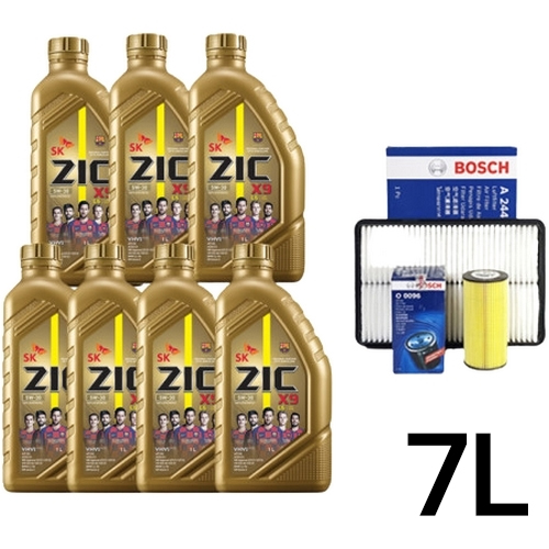 SK엔무브 ZIC X9 LS 5W30 7L + 보쉬필터 그랜저IG 3.0 가솔린