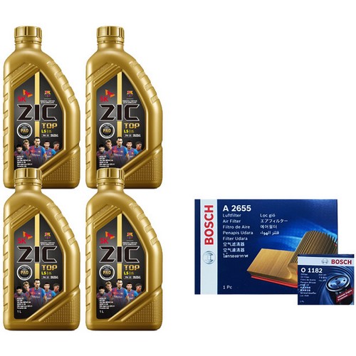 SK엔무브 ZIC 탑 5W30 4L + 보쉬필터 현대 아반떼AD 1.6 가솔린