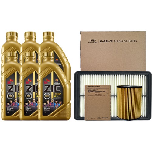 SK엔무브 지크 탑 5W30 6L + 모비스 순정필터 현대 투싼 NX4 2.0 디젤