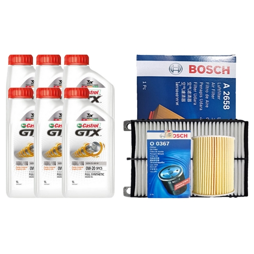 캐스트롤  GTX SP C5 0W20 6L + 보쉬필터 기아 카니발 KA4 가솔린