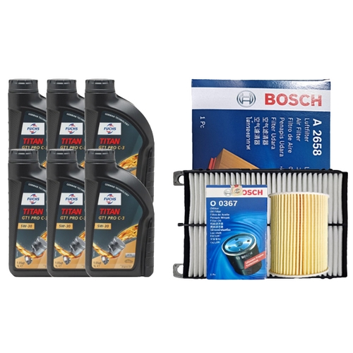훅스  타이탄 GT1 프로 C3 5W30 6L + 보쉬필터 기아 K7 프리미어 2.5 가솔린