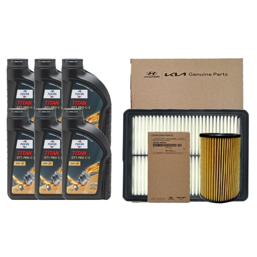 훅스  타이탄 GT1 프로 C3 5W30 6L + 순정필터 현대 투싼NX4 2.0 디젤