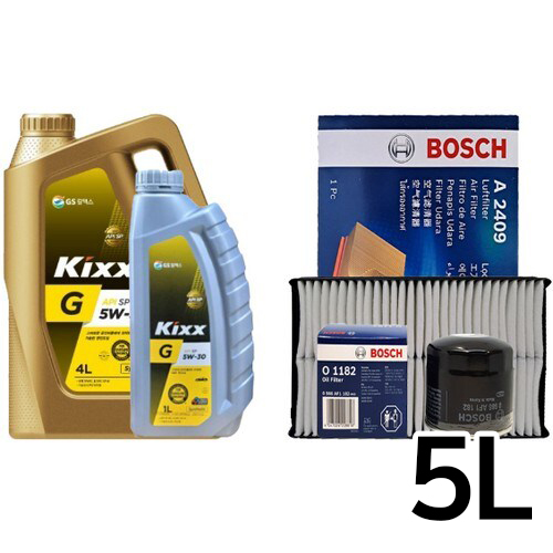 GS칼텍스 킥스 G SP 5W30 5L + 보쉬필터 기아 K5 TF 2.0 LPI