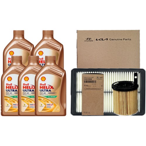 쉘  힐릭스 울트라 SP 0W40 5L + 모비스 순정필터 기아 스포티지 NQ5 1.6 가솔린