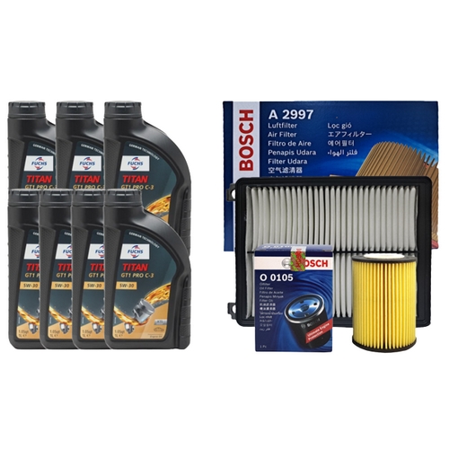 훅스  타이탄 GT1 프로 C3 5W30 7L + 보쉬필터 기아 올뉴 K7 3.3 가솔린