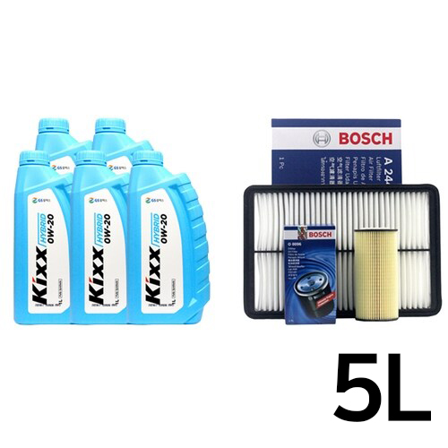 GS칼텍스 KIXX 하이브리드 0W20 5L + 보쉬필터 기아 쏘렌토MQ4 하이브리드