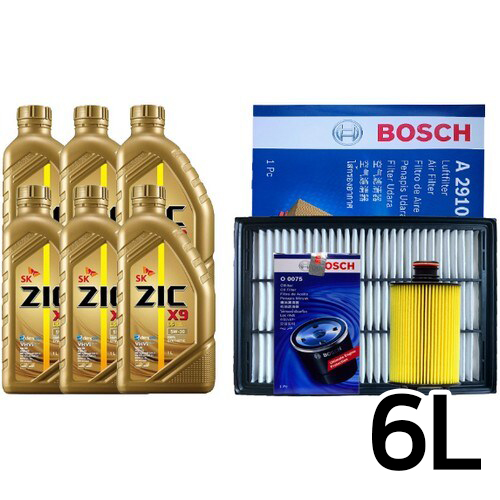 SK엔무브 지크 X9 LS 5W30 6L + 보쉬필터 쌍용 코란도 스포츠 2.0 디젤