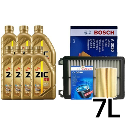 SK엔무브 ZIC X9 LS 5W30 7L + 보쉬필터 현대 스타리아 US4 2.2 디젤
