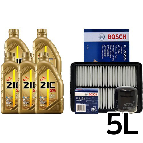SK엔무브 지크 X9 LS 5W30 5L + 보쉬필터 현대 i30 PD 1.6 가솔린 터보