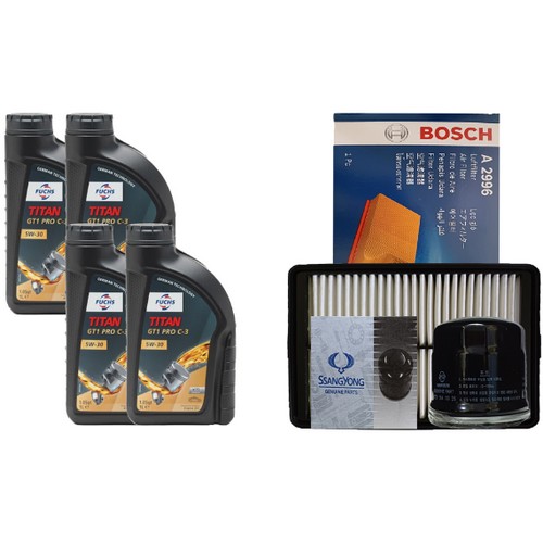 훅스  타이탄 GT1 프로 C3 5W30 4L + 필터세트 쌍용 티볼리에어 1.6 가솔린