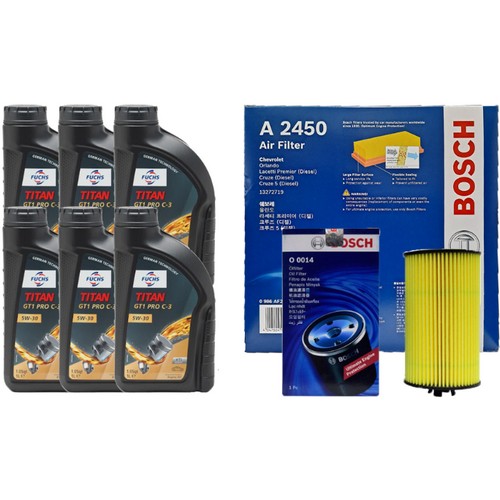 훅스  타이탄 GT1 프로 C3 5W30 6L + 보쉬필터 쉐보레 라세티프리미어 디젤