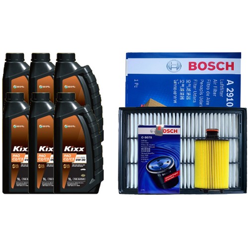 GS칼텍스 KIXX 파오 C2/C3 0W30 6L + 필터세트 쌍용 렉스턴 G4 디젤