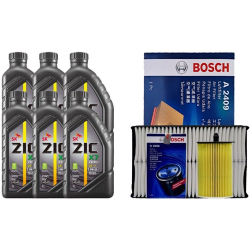 SK엔무브 ZIC 제로 X7 LS 0W30 6L + 보쉬필터 현대 그랜저HG 3.0 가솔린