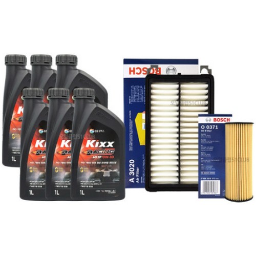 GS칼텍스 KIXX 레이싱 0W30 6L + 보쉬필터 현대 더뉴 싼타페TM 디젤