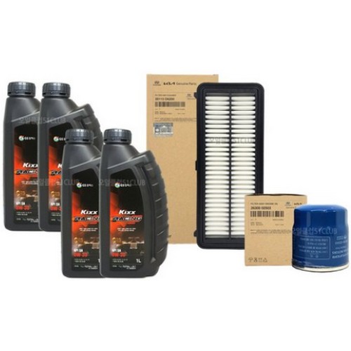 GS칼텍스 KIXX 레이싱 0W30 4L + 순정필터 현대 캐스퍼 1.0 가솔린 터보