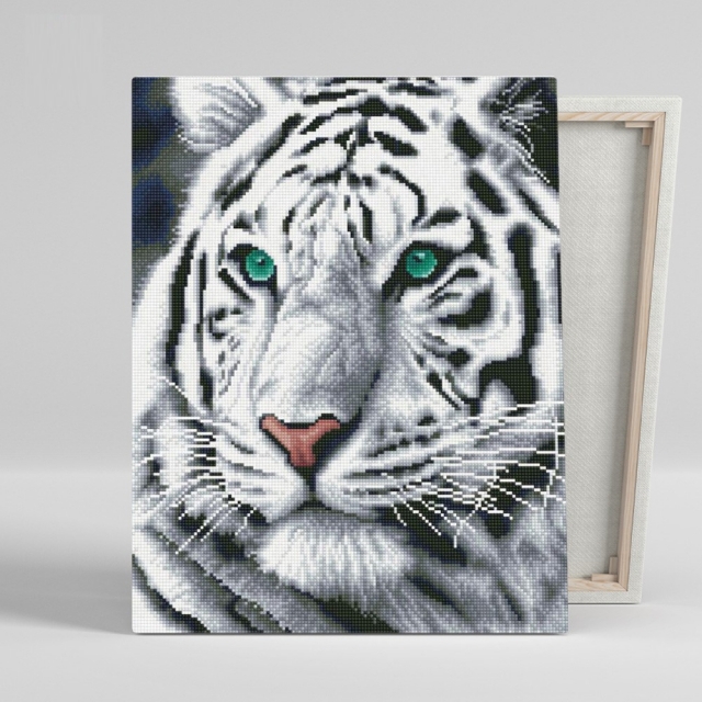 알파웨이  아이러브페인팅 DIY 캔버스형 보석십자수 청안의 백호
