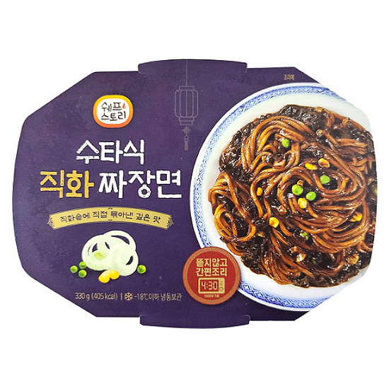 우양냉동식품 쉐프스토리 수타식 직화짜장면 330g