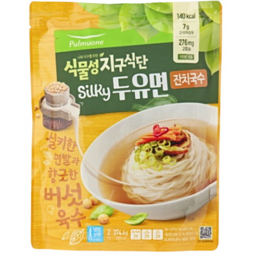 풀무원  식물성지구식단 silky 두유면 잔치국수 374.4g