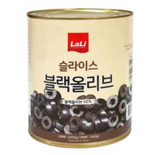 푸드올마켓  라리 슬라이스 블랙올리브 3kg