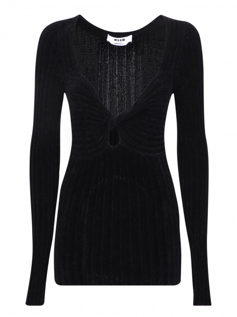 MSGM 여성 트위스트 디테일링 스웨터 니트 3342MDM211 227990 99