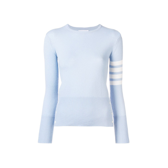 톰브라운 여성 캐시미어 풀오버 사선 니트 블루 FKA001A 00011 450