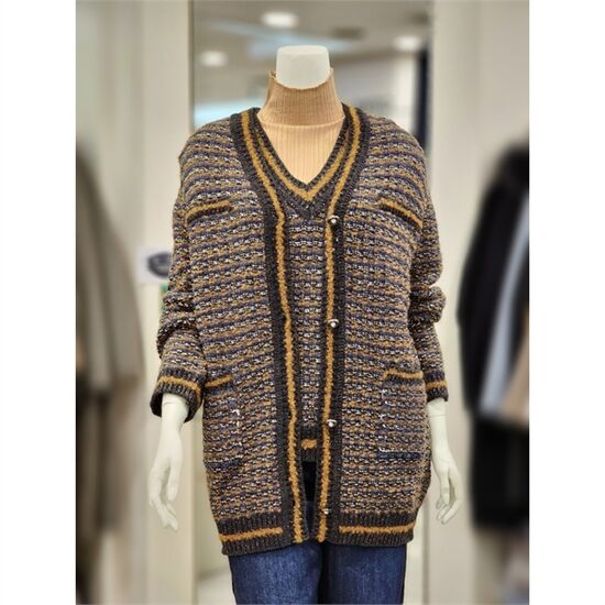 캐리스노트 트위드 니트 가디건 CN1WKGA01