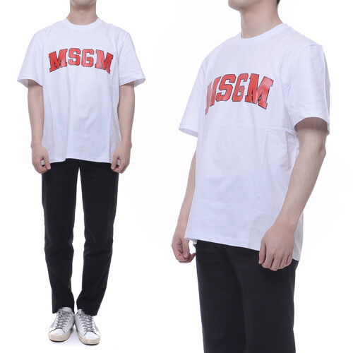 MSGM 로고 반팔 티셔츠 2840MM86 207098 01