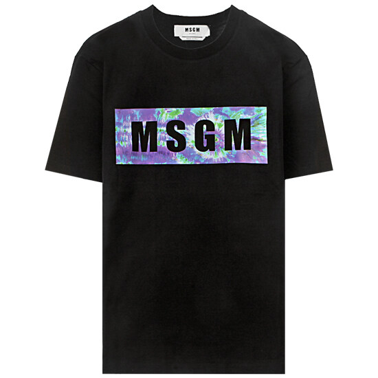 MSGM 멀티 스퀘어 로고 반팔티셔츠 2840MM234 207098 99