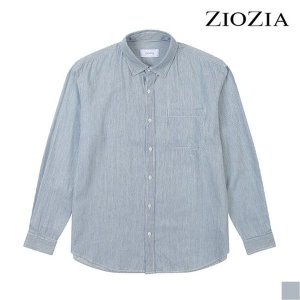 지오지아 스트라이프 데님 캐주얼 셔츠 ABZ5DW1102