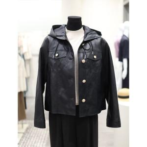 쉬즈미스 후드 레더 재킷 SOLJKN35010