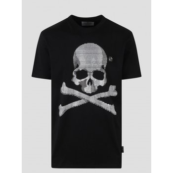 필립플레인 남성 스컬 AMP 본즈 크리스탈 티셔츠 FACC MTK6188 PJY002N 02