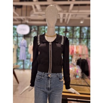 듀엘 배색카라집업가디건 L233KSL001