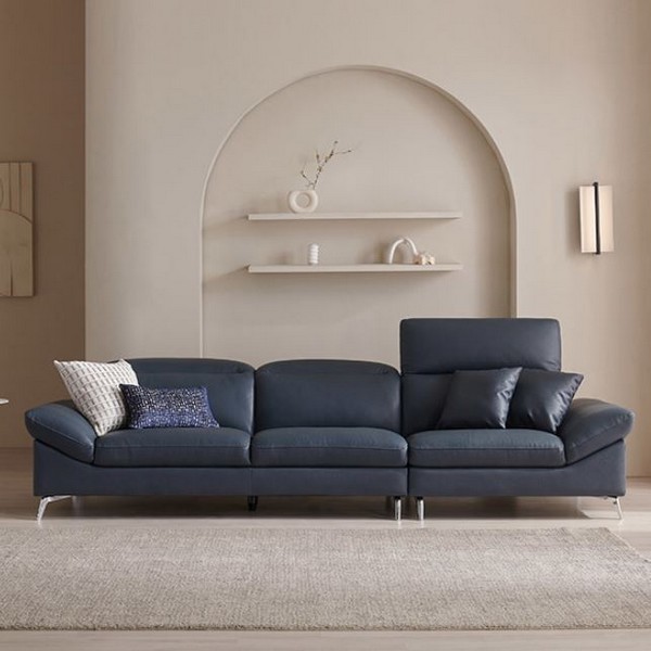 삼익가구 애버딘 헤드틸팅 천연가죽 소파 4인용