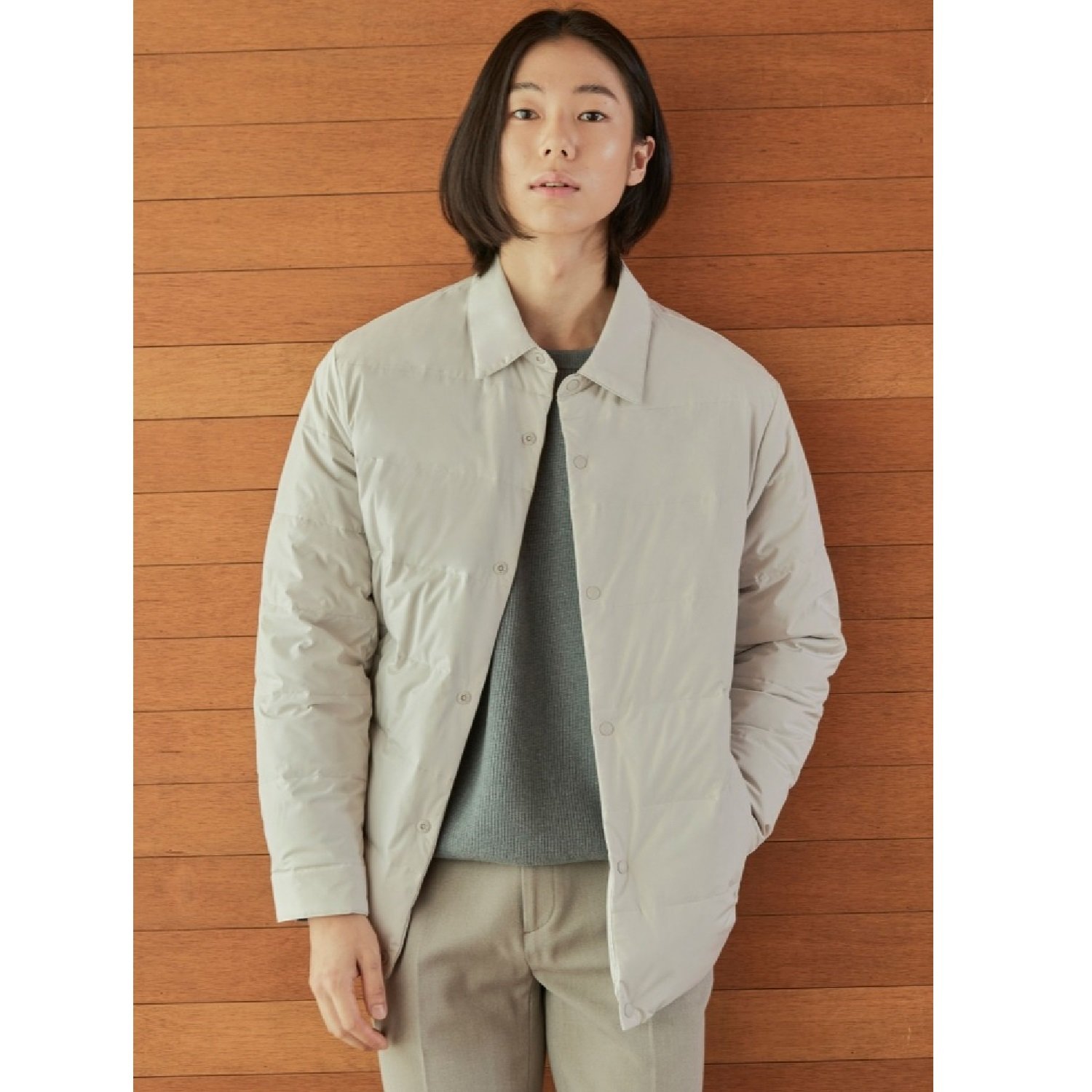 프로젝트엠 남성 카라형 리버서블 덕다운 경량점퍼_EPC4JD1100