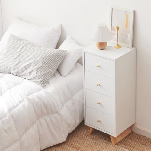 비에스디자인  포코 투서랍형 4단 협탁 350