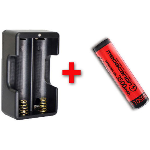 메가캐논  리튬이온 18650 3500mAh + 깜냥 2구 충전기