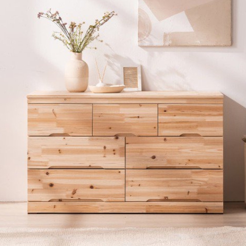 삼익가구 우디 삼나무 원목 3단 와이드 서랍장 1200