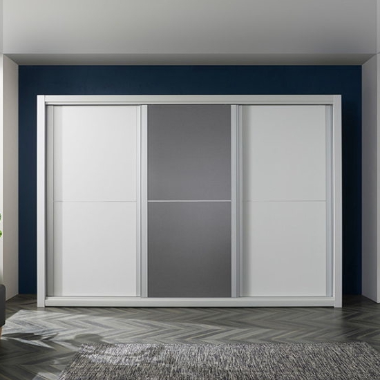 우아미가구  감비노 슬라이딩 도어 10자 옷장 풀세트 2800