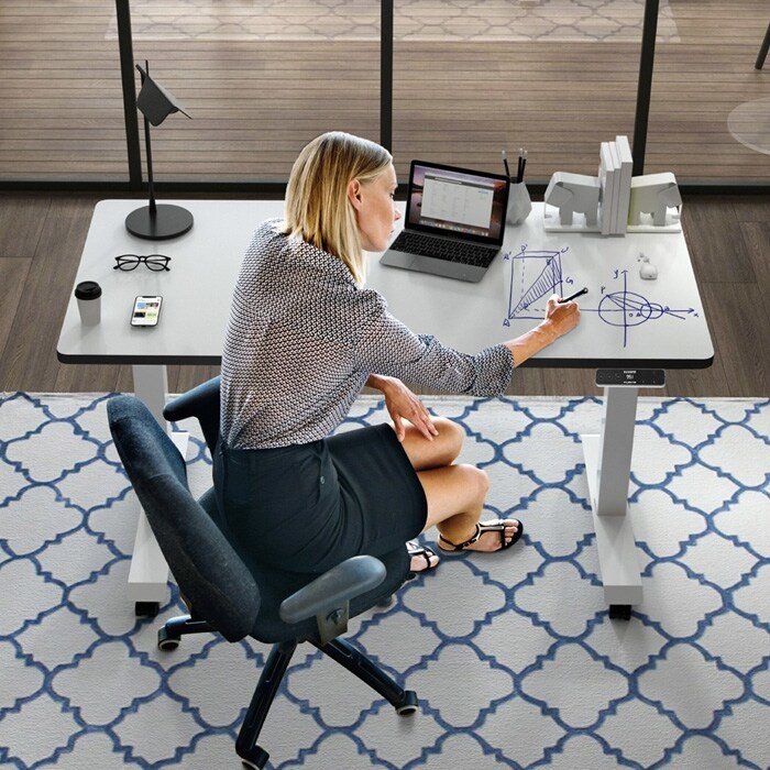 인터데코 접이식 화이트보드 모션 높이조절 스탠딩 책상