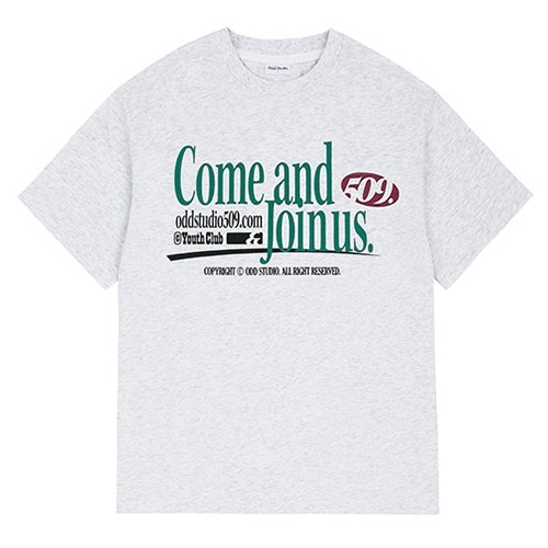 오드스튜디오 컴앤조인어스 그래픽 오버핏 티셔츠