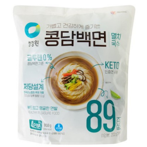 대상 청정원 두부로만든 멸치국수 콩담백면 808g