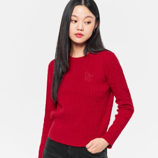 제너럴아이디어 여성 GNRL 케이블 풀오버_WBC3L05502