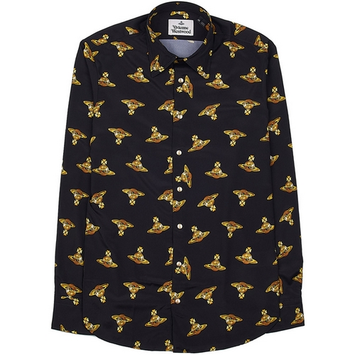 비비안웨스트우드 럭셔리에비뉴 2401000J W00FD O319 ORB 패턴 긴팔 셔츠