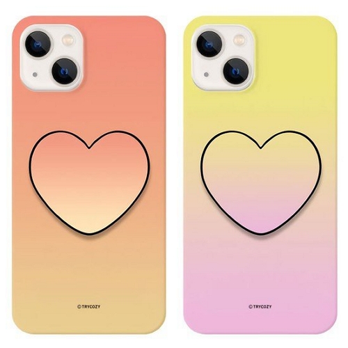 베락스  갤럭시A53 솔리드 3D 하트 스마트톡 그라데이션 하드 케이스