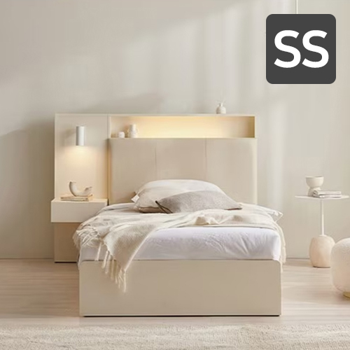 삼익가구 더메인 프리미엄 가죽헤드 수납 호텔 LED침대 SS