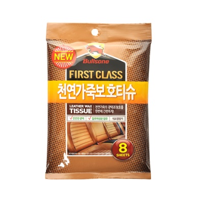 불스원  퍼스트클래스 천연 가죽 보호티슈 8매
