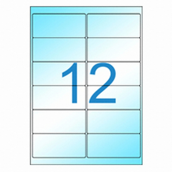 올바른  투명방수라벨 12칸(2x6)