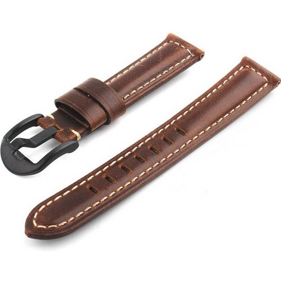 모든지 빈티지 가죽 손목시계 스트랩 (다크브라운)